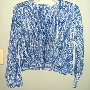 Blue snake skin Patterned Women's Top